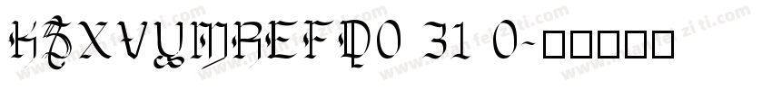KSXVYMREFD0 31 0字体转换